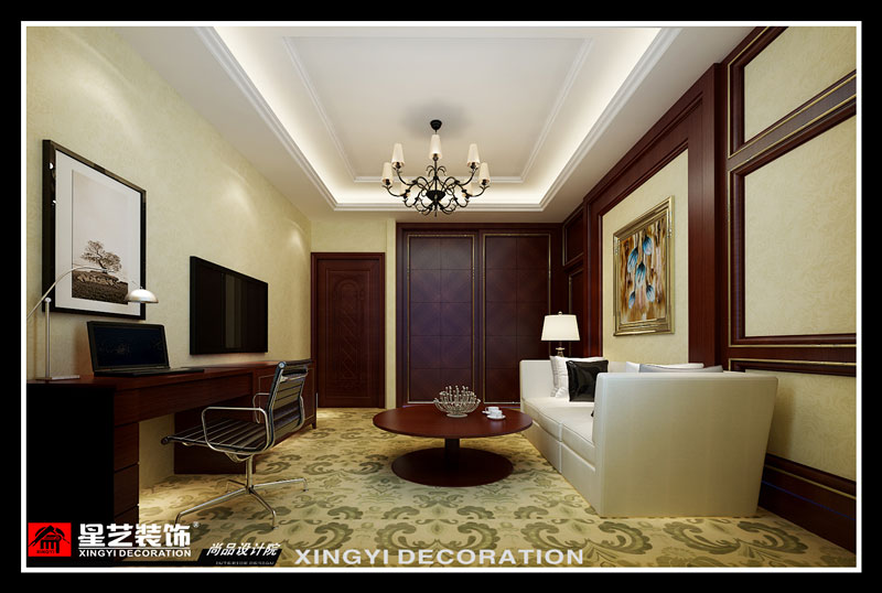 金域酒店豪华套房客厅设计效果