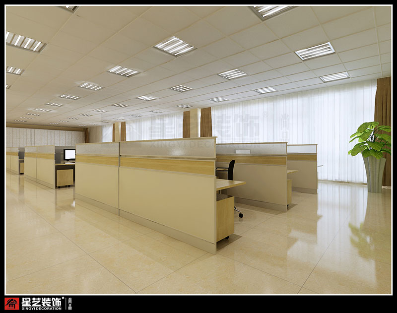 劲达兴纸业办公大楼员工办公室设计效果